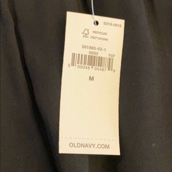 Old navy black midi dress with elastic waist NWT size Medium - Picture 5 of 5